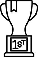 First Position Line Icon Design Element vector