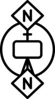 One To Many Line Icon Design Element vector