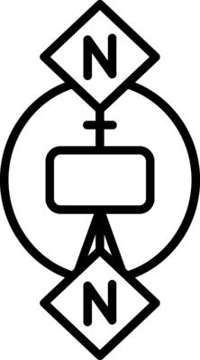 One To Many Line Icon Design Element