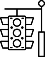 Traffic Light Line Icon Design Element vector