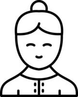 Massage Therapist Line Icon Design Element vector