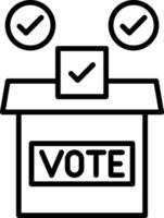 Tick Box Line Icon Design Element vector