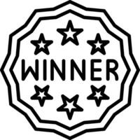 Winner Line Icon Design Element vector