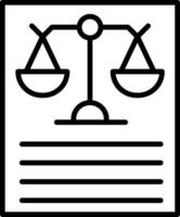 Justice Line Icon Design Element vector