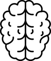 Brainstem Line Icon Design Element vector