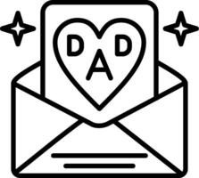 Father Day Line Icon Design Element vector