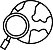 Search Line Icon Design Element vector