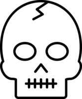 Skull Line Icon Design Element vector