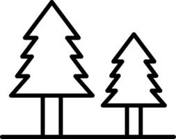 Pine Line Icon Design Element vector