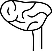 Cerebellum Line Icon Design Element vector