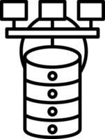 Database Line Icon Design Element vector