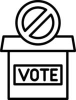 Forbidden Sign Line Icon Design Element vector