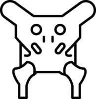 Pelvis Line Icon Design Element vector