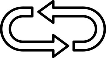 Repeat Line Icon Design Element vector