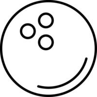 Bowling Ball Line Icon Design Element vector