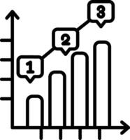 Bar Chart Line Icon Design Element vector