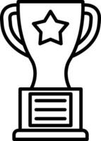 Trophy Line Icon Design Element vector