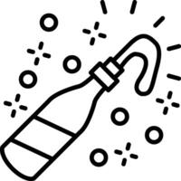 Champagne Line Icon Design Element vector
