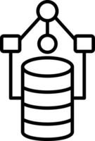 Data Model Line Icon Design Element vector