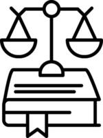 Law Line Icon Design Element vector