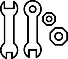 Tools Line Icon Design Element vector