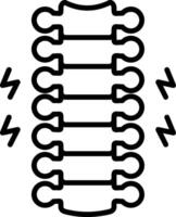 Spinal Cord Line Icon Design Element vector
