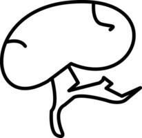 Spleen Line Icon Design Element vector