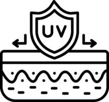 UV Protection Line Icon Design Element vector