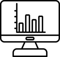 Bar Chart Line Icon Design Element vector