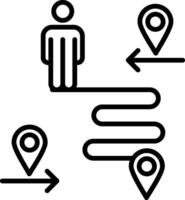 Distance Line Icon Design Element vector