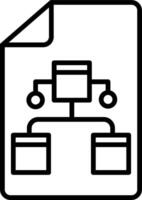 Data Model Line Icon Design Element vector