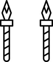 Lance Line Icon Design Element vector