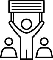 Protest Line Icon Design Element vector