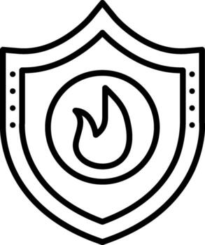 Shield Line Icon Design Element vector