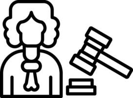 Judge Line Icon Design Element vector