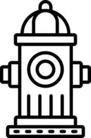 Hydrant Line Icon Design Element vector