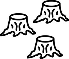 Stump Line Icon Design Element vector