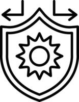 Sun Protection Line Icon Design Element vector