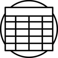 Table Line Icon Design Element vector