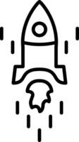 Rocket Line Icon Design Element vector