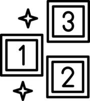 Blocks Line Icon Design Element vector