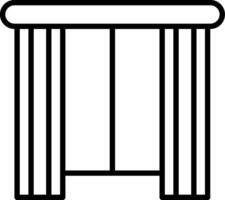 Curtain Line Icon Design Element vector