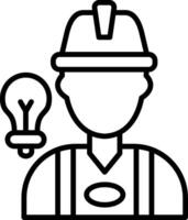 Electrician Line Icon Design Element vector