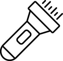 Flashlight Line Icon Design Element vector