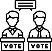 Debate Line Icon Design Element vector