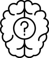 Alzheimer Line Icon Design Element vector