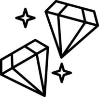 Diamond Line Icon Design Element vector