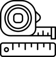 Measuring Tape Line Icon Design Element vector