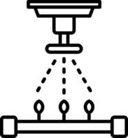 Sprinkler Line Icon Design Element vector