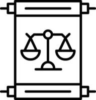 Scroll Line Icon Design Element vector